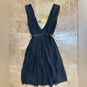 NWT Hannah Jo 100% Silk Beaded Cocktail Dress